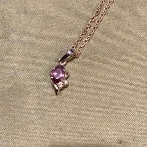 Dainty Amethyst Silver Necklace